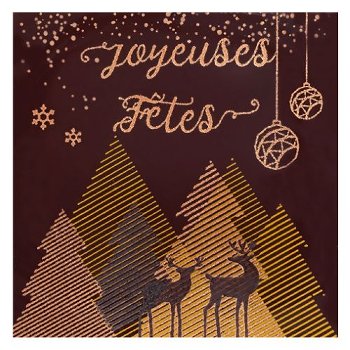 @ Schoko-Dekor Aufleger bitter Carré 'Joyeuses Fêtes' (120 Stk)