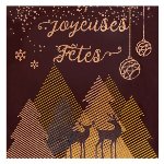 @ Schoko-Dekor Aufleger bitter Carré 'Joyeuses Fêtes' (120 Stk)