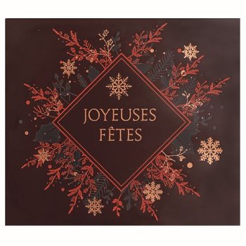 @ Schoko-Dekor Bûche-Ansatz bitter 'Joyeuses Fêtes' (40 Stk)