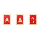 @ Schoko-Dekor Aufleger weiß Briefmarke 'Collection Noel' (100 Stk)
