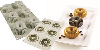 @ Silikon-Matte | -Form 6 runde Formen 'gerillt'