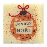 @ Schoko-Dekor Aufleger weiß Carré 'Joyeux Noel' (120 Stk)