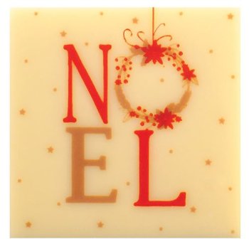 @ Schoko-Dekor Aufleger weiß Carré 'Noel' (120 Stk)