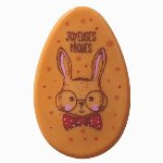 @ Schoko-Dekor Aufleger karamellsiert weiß Ei 'Joyeuses Pâques' (128 Stk)