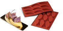 @ Silikon-Matte | -Form 9 Formen oval-spitz (1/3 GN=17,5x30cm)