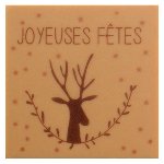 @ Schoko-Dekor Aufleger karamellisiert weiß Carré 'Joyeuses Fetes' (120 Stk)