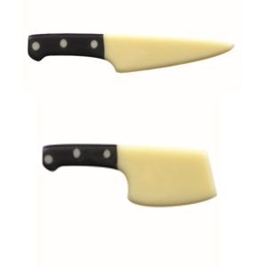 @ Schoko-Dekor Aufleger weiß Messer (150 Stk)