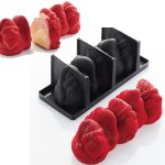 Silikon-Matte | -Form | Einzel- | Kuchenform rechteckig Weihnachtsmänner 'Santa Log'
