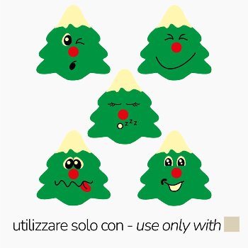 @ Gießform-Blister für Weihnachts- | Tannen- | Christbaum mit Gesicht (350 Stk)