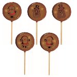@ Gießform-Blister für Lutscher | Lolly Weihnachtsmotive 'Père Noel' (45 Stk)