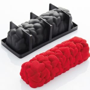 @ Silikon-Matte | -Form | Einzel- | Kuchenform rechteckig Herzen 'Eros'
