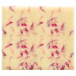 @ Schoko-Dekor Bûche-Ansatz extra dünn weiß mit Blüten (72 Stk)