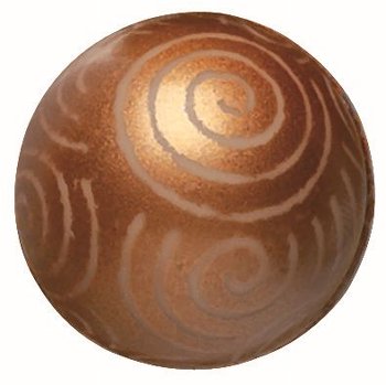 @ Schoko-Dekor Kugeln weiß 'Infinies' kupfer (88 Stk)