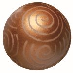 @ Schoko-Dekor Kugeln weiß 'Infinies' kupfer (88 Stk)