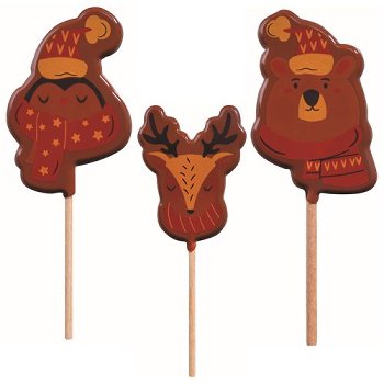 @ Gießform-Blister für Lutscher | Lolly Weihnachtsfiguren 'Les frileux' (45 Stk)
