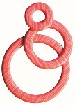 @ Schoko-Dekor Aufleger weiß Ringe rosa (144 Stk)