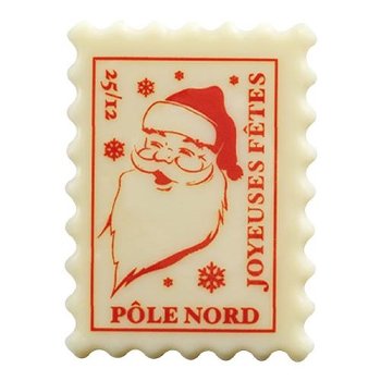 @ Schoko-Dekor Aufleger weiß Briefmarke 'Joyeuses Fêtes' (100 Stk)