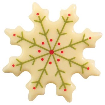 @ Schoko-Dekor Aufleger weiß Schneeflocke (35 Stk)