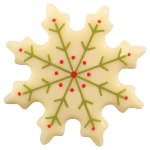 @ Schoko-Dekor Aufleger weiß Schneeflocke (35 Stk)