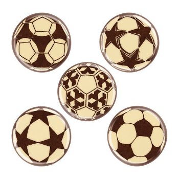 @ Schoko-Dekor Aufleger weiß Fußball (200 Stk)
