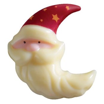 @ Schoko-Dekor Aufleger weiß Weihnachtsmannkopf (110 Stk)