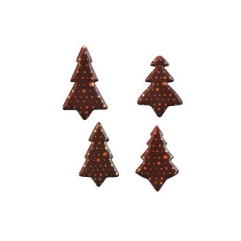 @ Schoko-Dekor Aufleger bitter Weihnachts- | Tannen- | Christbaum mit Punkte (144 Stk)