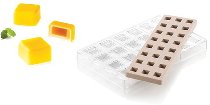@ Kit Gießform Praline | Pralinengießform + Silikonmatte 24 Quadrate | Vierecke | Würfel