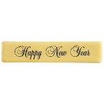@ Schoko-Dekor Aufleger weiß Rechteck 'Happy New Year' (70 Stk)