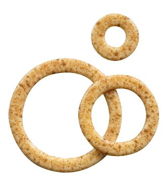 @ Schoko-Dekor Aufleger weiß Ringe gesprenkelt (144 Stk)