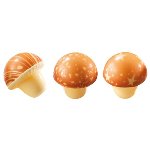 @ Schoko-Dekor Aufleger weiß Pilze caramel (88 Stk)