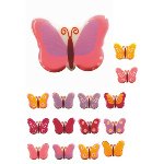 @ Schoko-Dekor Aufleger weiß Schmetterling bunt (208 Stk)
