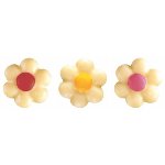 @ Schoko-Dekor Aufleger weiß Blume groß (108 Stk)