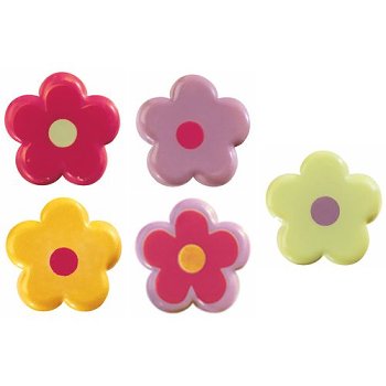 @ Schoko-Dekor Aufleger weiß Blume bunt (234 Stk)