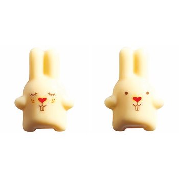 @ Schoko-Dekor Aufleger weiß Hase gewölbt (220 Stk)
