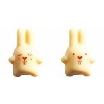 @ Schoko-Dekor Aufleger weiß Hase gewölbt (220 Stk)