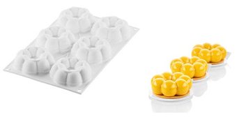 @ Silikon-Matte | -Form 6 runde Formen 'Truffle Crown' | 'Bubble'