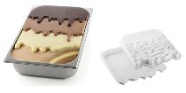 @ Silikon-Matte | -Form für Eis-& Creme Dekore 'Kit Choco Gel' | laufende Schokolade 2 Größen