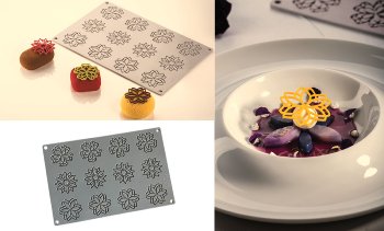 Silikon-Matte | -Form 12 Blumen 'Mandala' (30x20cm)