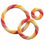 @ Schoko-Dekor Aufleger weiß Ringe bunt (144 Stk)