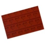 @ Silikon-Matte | -Form mit Relief | Reliefmatte für Tortendekore Motiv 08 'Herzen'