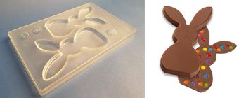 @ Gießform Tafel | Tafelgießform Hase stehend
