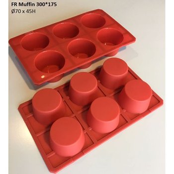 Silikon-Matte | -Form 6 Muffins | Cup Cakes (1/3GN= 17,5x30cm)