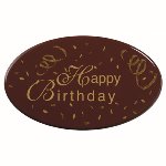 Schoko-Dekor Aufleger bitter 'Happy Birthday' (72 Stk)
