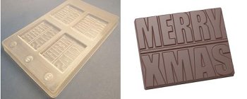 @ Gießform Tafel | Tafelgießform Schriftzug 'Merry Xmas'