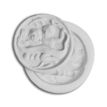@ Silikonform | Einzelform 'Zuckerstempel' rund Sternzeichen 'Zwillinge'