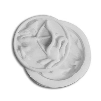 @ Silikonform | Einzelform 'Zuckerstempel' rund Sternzeichen 'Schütze'