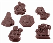 @ Gießform Praline | Pralinengießform 18 Weihnachtsfiguren