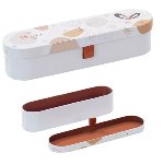 @ Pralinen-| Geschenk-Schachtel Eclairform | oval weiß mit Motiv