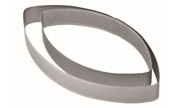 @ Torten- | Tartes- | Dessert-Ring Oval-Spitz mikrogelocht 210/115/20
