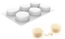 @ Silikon-Matte | -Form 6 runde Formen mit Schneeflocken-Relief
